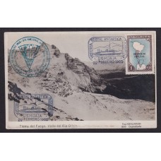 RIO OLIVIA TIERRA DEL FUEGO ANTIGUA TARJETA POSTAL